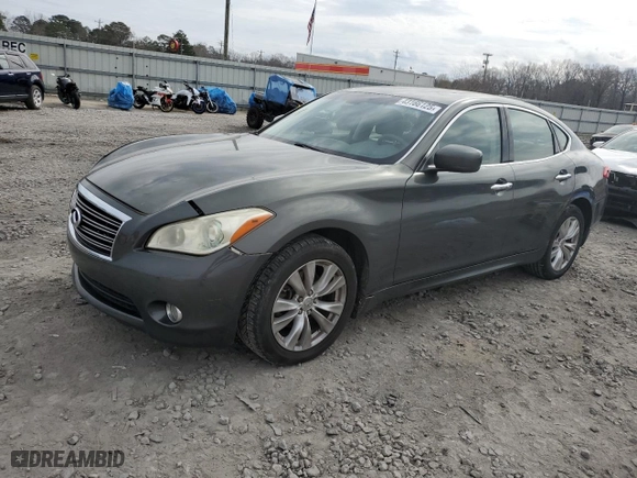 2011 Infiniti M37 with VIN JN1BY1AR7BM370204, listed as a Copart auction lot 43166125 with 211731 miles and Salvage Title. Bid and sale history available at carsss.com. Image 1.