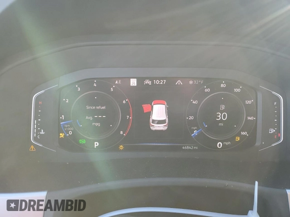2022 Volkswagen Atlas SEL with VIN 1V2BE2CA9NC208960, listed as a Copart auction lot 88343895 with 46,842 mi miles and Salvage title. Bid and sale history available at DreamBid. Image 9.