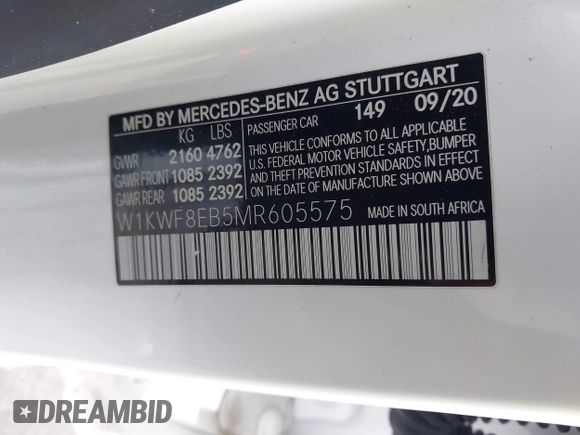 2021 Mercedes-Benz C 300 z VIN W1KWF8EB5MR605575, wystawiony jako IAAI lot #41042025 z przebiegiem 25 639 mil mil oraz . Historia ofert i sprzedaży dostępna na DreamBid. Obrazek 9.