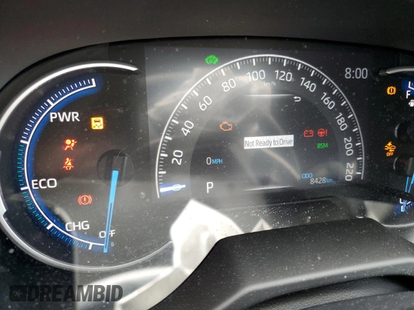 2023 Toyota RAV4 Hybrid XLE Premium with VIN 2T3BWRFV2PW180828, listed as a Copart auction lot 58172534 with 8,428 mi miles and Salvage title. Bid and sale history available at DreamBid. Image 9.