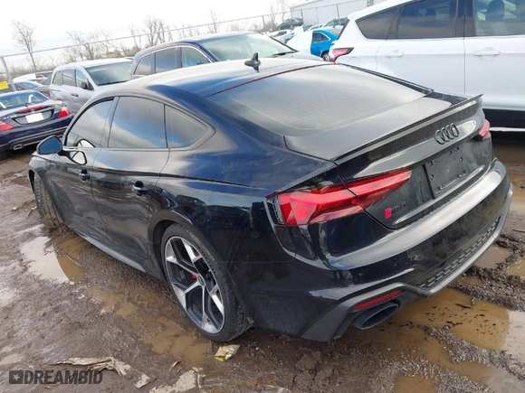 2024 Audi RS 5 Sportback with VIN WUAAWCF52RA900027, listed as a IAAI auction lot 41521412 with NaN miles. Bid and sale history available at carsss.com. Image 3.