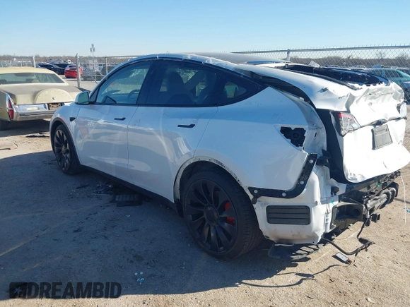 2023 Tesla Model Y Performance with VIN 7SAYGDEF1PF864976, listed as a IAAI auction lot 41667676 with Not Provided miles and . Bid and sale history available at DreamBid. Image 3.