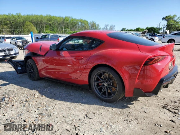 2024 Toyota Supra 3.0 with VIN WZ1DB0G02RW068233, listed as a Copart auction lot 52388195 with 3,881 mi miles and Salvage title. Bid and sale history available at DreamBid. Image 2.