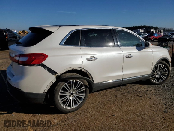 2017 Lincoln MKX Reserve with VIN 2LMPJ6LR1HBL15425, listed as a Copart auction lot 86949724 with 185,723 mi miles and Salvage Title. Bid and sale history available at carsss.com. Image 3.