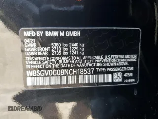 2022 BMW M8 Competition z VIN WBSGV0C08NCH18537, wystawiony jako Copart lot #50767325 z przebiegiem 46 180 mil mil oraz Tytuł czysty. Historia ofert i sprzedaży dostępna na DreamBid. Obrazek 13.