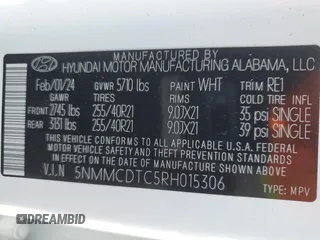 2024 Genesis GV70 Sport with VIN 5NMMCDTC5RH015306, listed as a Copart auction lot 47453885 with 24,248 mi miles and Salvage title. Bid and sale history available at DreamBid. Image 13.