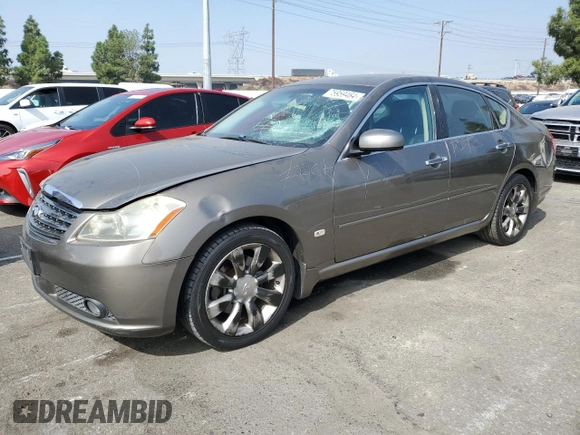 2007 Infiniti M Sport with VIN JNKAY01E77M302135, listed as a Copart auction lot 75959464 with 186,491 mi miles and Salvage Title. Bid and sale history available at DreamBid. Image 1.