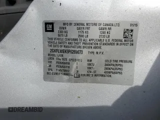 2015 GMC Terrain SLE with VIN 2GKFLWEK6F6269073, listed as a Copart auction lot 49273345 with 73,243 mi miles and Salvage title. Bid and sale history available at DreamBid. Image 13.