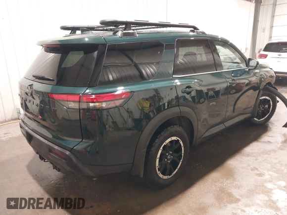 2024 Nissan Pathfinder Rock Creek with VIN 5N1DR3BD7RC301350, listed as a IAAI auction lot 41726175 with 5,304 mi miles and . Bid and sale history available at DreamBid. Image 4.