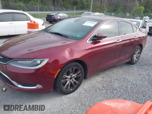 2015 Chrysler 200 Limited with VIN 1C3CCCAB1FN590621, listed as a IAAI auction lot 41958860 with 142,206 mi miles and . Bid and sale history available at DreamBid. Image 17.