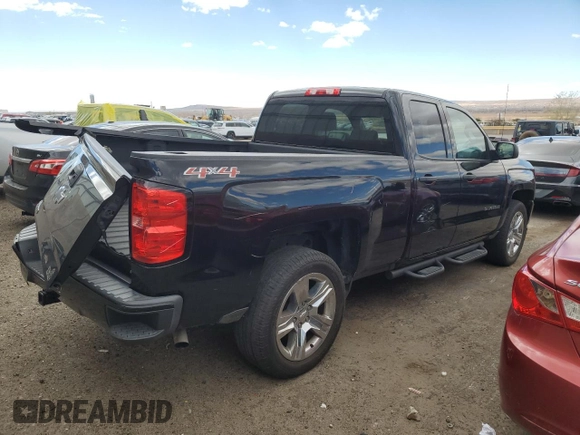 2017 Chevrolet Silverado 1500 Custom with VIN 1GCVKPEC4HZ286101, listed as a Copart auction lot 48400425 with 43,874 mi miles and Salvage Title. Bid and sale history available at DreamBid. Image 3.