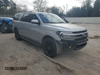 2024 Ford Expedition Max XLT with VIN 1FMJK1H82REA04559, listed as a Copart auction lot 49275045 with 25,641 mi miles and Salvage Title. Bid and sale history available at DreamBid. Image 4.