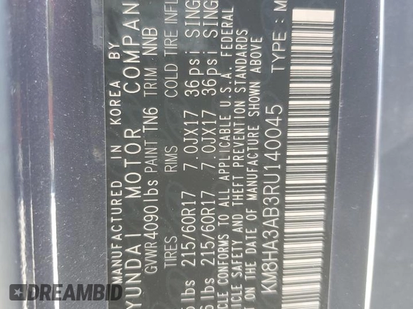 2024 Hyundai Kona SE with VIN KM8HA3AB3RU140045, listed as a Copart auction lot 83650394 with 3,378 mi miles and Salvage Title. Bid and sale history available at carsss.com. Image 14.