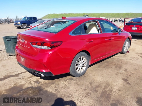 2018 Hyundai Sonata SE with VIN 5NPE24AF3JH607489, listed as a IAAI auction lot 41751030 with 44,044 mi miles and . Bid and sale history available at carsss.com. Image 4.
