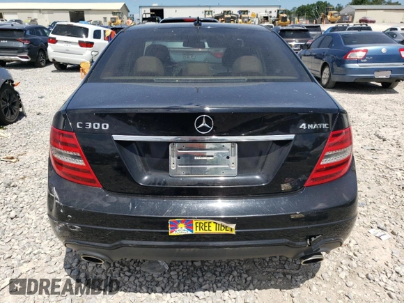 2012 Mercedes-Benz C 300 Sport with VIN WDDGF8BB2CR202340, listed as a Copart auction lot 63282835 with 111,000 mi miles and Salvage title. Bid and sale history available at DreamBid. Image 6.