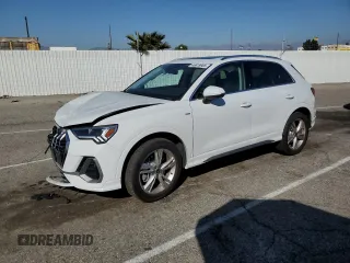 2022 Audi Q3 S line Premium Plus with VIN WA1EECF37N1084209, listed as a Copart auction lot 46819905 with 12,574 mi miles and Salvage Title. Bid and sale history available at carsss.com. Image 1.