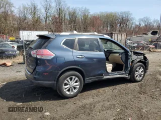 2016 Nissan Rogue SV with VIN KNMAT2MVXGP667494, listed as a Copart auction lot 50709485 with 70,187 mi miles and Salvage Title. Bid and sale history available at carsss.com. Image 3.