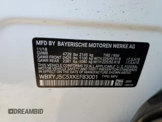 2019 BMW X2 xDrive28i with VIN WBXYJ5C5XKEF83001, listed as a Copart auction lot 39145223 with 20,158 mi miles. Bid and sale history available at carsss.com. Image 13.