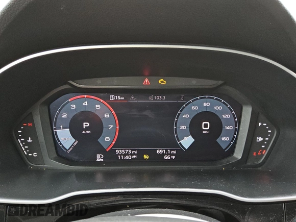 2021 Audi Q3 Premium with VIN WA1AUCF34M1090677, listed as a Copart auction lot 56111815 with 93,573 mi miles and Clean title. Bid and sale history available at DreamBid. Image 9.