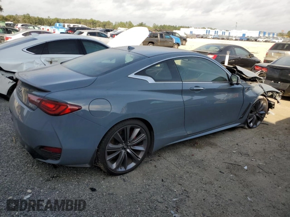 2022 Infiniti Q60 Red Sport 400 with VIN JN1FV7LK4NM660384, listed as a Copart auction lot 45288615 with 41,781 mi miles and Non repairable. Bid and sale history available at DreamBid. Image 3.