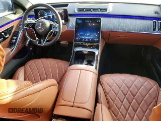 2022 Mercedes-Benz S 580 with VIN W1K6G7GB7NA079745, listed as a Copart auction lot 88759915 with 53,394 mi miles and Clean Title. Bid and sale history available at DreamBid. Image 8.