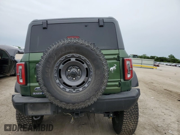 2024 Ford Bronco Everglades with VIN 1FMEE4HH8RLA00375, listed as a Copart auction lot 55608045 with 17,770 mi miles and Salvage title. Bid and sale history available at DreamBid. Image 6.