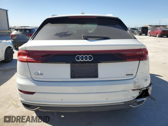 2021 Audi Q8 Premium Plus with VIN WA1BVAF18MD032042, listed as a Copart auction lot 47870175 with 65,764 mi miles and Salvage Title. Bid and sale history available at carsss.com. Image 6.