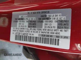 2020 Mazda CX-9 Signature with VIN JM3TCBEY7L0406190, listed as a IAAI auction lot 42397660 with 55,007 mi miles and . Bid and sale history available at DreamBid. Image 9.