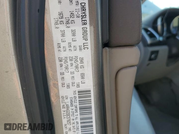 2011 Jeep Grand Cherokee Laredo with VIN 1J4RR4GG5BC578257, listed as a Copart auction lot 52393825 with 244,554 mi miles and Salvage Title. Bid and sale history available at carsss.com. Image 15.