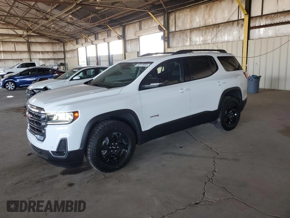 2022 GMC Acadia AT4 with VIN 1GKKNLLS5NZ180883, listed as a Copart auction lot 56915655 with 68,595 mi miles and Salvage title. Bid and sale history available at DreamBid. Image 1.