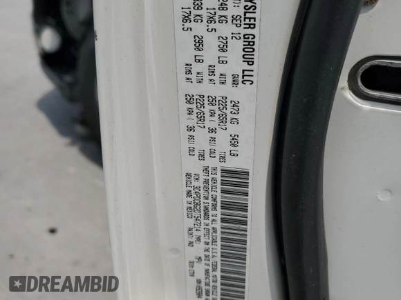 2013 Dodge Journey SXT with VIN 3C4PDCBG2DT547214, listed as a Copart auction lot 60210215 with 151,294 mi miles and Salvage title. Bid and sale history available at DreamBid. Image 13.