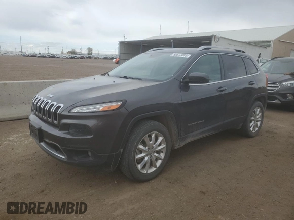 2017 Jeep Cherokee Limited with VIN 1C4PJMDS3HW594350, listed as a Copart auction lot 55573085 with 115,796 mi miles and Salvage title. Bid and sale history available at DreamBid. Image 1.