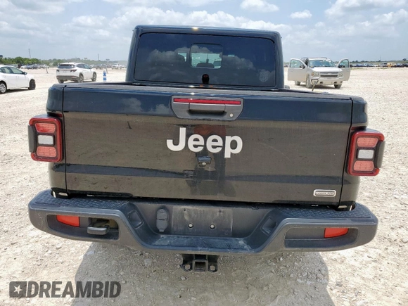 2020 Jeep Gladiator Overland with VIN 1C6HJTFG9LL217966, listed as a Copart auction lot 59424545 with 61,407 mi miles and Salvage title. Bid and sale history available at DreamBid. Image 6.