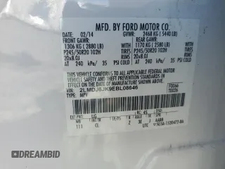 2014 Lincoln MKX with VIN 2LMDJ6JK9EBL08646, listed as a Copart auction lot 51580575 with 90,484 mi miles and Salvage Title. Bid and sale history available at DreamBid. Image 14.