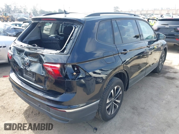 2024 Volkswagen Tiguan S with VIN 3VVRB7AX0RM055422, listed as a IAAI auction lot 42344755 with 20,670 mi miles and . Bid and sale history available at DreamBid. Image 4.