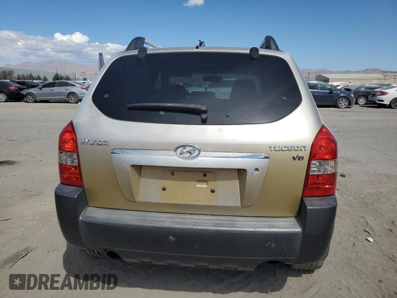 2005 Hyundai Tucson GLS with VIN KM8JN12DX5U066451, listed as a Copart auction lot 72607604 with 194,965 mi miles and Salvage Title. Bid and sale history available at carsss.com. Image 6.