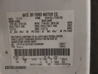 2014 Ford F-150 XL with VIN 1FTFX1EF6EFA29628, listed as a IAAI auction lot 41298438 with 343,733 mi miles. Bid and sale history available at carsss.com. Image 9.