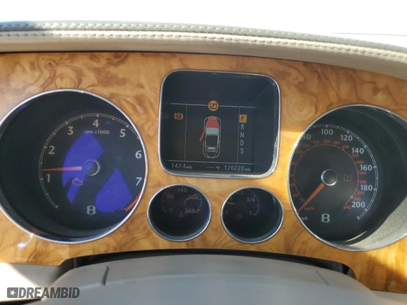 2007 Bentley Continental GT with VIN SCBDR33W87C047099, listed as a Copart auction lot 77594114 with 120,228 mi miles and Clean Title. Bid and sale history available at carsss.com. Image 9.