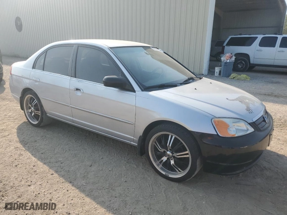 2002 Honda Civic LX with VIN 1HGES16522L056212, listed as a Copart auction lot 67927334 with 207,398 mi miles and Salvage Title. Bid and sale history available at carsss.com. Image 4.