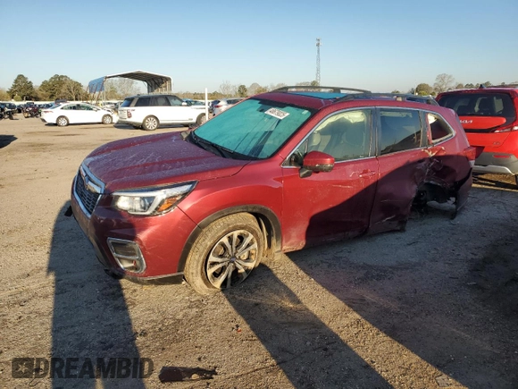 2019 Subaru Forester Limited with VIN JF2SKAUCXKH444361, listed as a Copart auction lot 48679025 with 123,256 mi miles and Salvage Title. Bid and sale history available at carsss.com. Image 1.