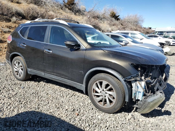 2014 Nissan Rogue SV with VIN 5N1AT2MT0EC792583, listed as a Copart auction lot 46142005 with Not Provided miles and Salvage Title. Bid and sale history available at carsss.com. Image 4.