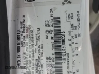 2012 Lincoln MKZ with VIN 3LNHL2JC5CR802316, listed as a Copart auction lot 60153365 with Not provided miles and Salvage title. Bid and sale history available at DreamBid. Image 13.
