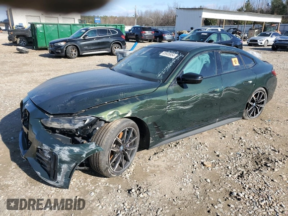 2023 BMW i4 eDrive40 z VIN WBY73AW08PFN49504, wystawiony jako Copart lot #85935954 z przebiegiem Nie podano mil oraz Szkoda całkowita • Salvage title. Historia ofert i sprzedaży dostępna na DreamBid. Obrazek 1.