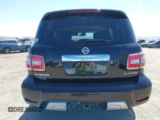 2017 Nissan Armada Platinum with VIN JN8AY2NE7H9702910, listed as a IAAI auction lot 42028682 with 134,681 mi miles. Bid and sale history available at carsss.com. Image 16.