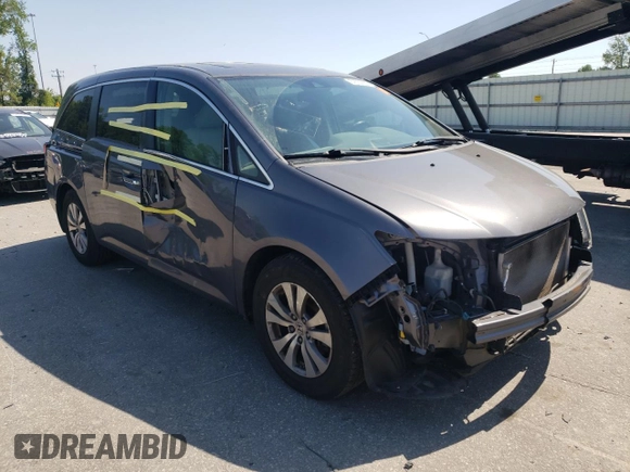 2014 Honda Odyssey EX-L with VIN 5FNRL5H6XEB103245, listed as a Copart auction lot 52554495 with 228,175 mi miles and Salvage Title. Bid and sale history available at DreamBid. Image 4.