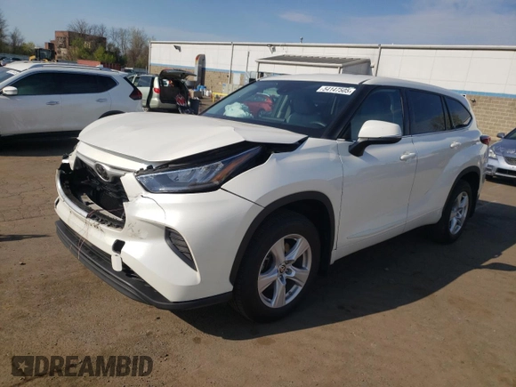 2020 Toyota Highlander L with VIN 5TDCZRBH9LS504672, listed as a Copart auction lot 54147505 with 49,879 mi miles and Salvage title. Bid and sale history available at DreamBid. Image 1.