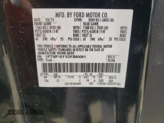 2013 Ford F-150 XL with VIN 1FTMF1EFXDFB80061, listed as a Copart auction lot 72508294 with 68,258 mi miles and Salvage Title. Bid and sale history available at DreamBid. Image 14.