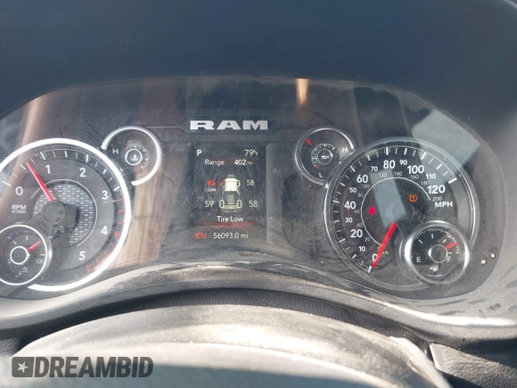 2024 Ram 2500 Big Horn with VIN 3C6UR5DLXRG296296, listed as a IAAI auction lot 42460247 with 56,093 mi miles and . Bid and sale history available at DreamBid. Image 7.