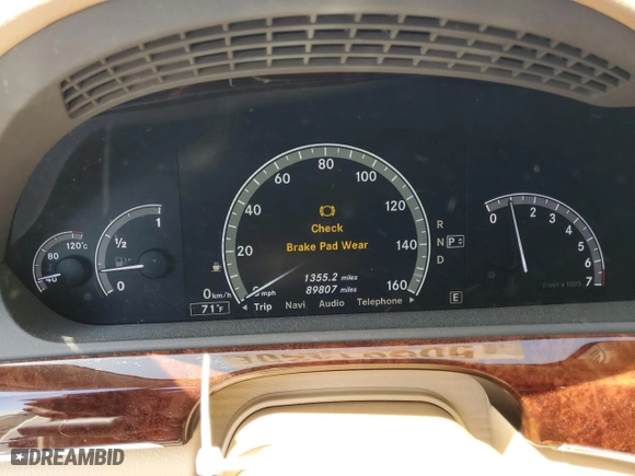 2012 Mercedes-Benz S-Class S 550 with VIN WDDNG7DB5CA467845, listed as a Copart auction lot 50801425 with 89,807 mi miles and Salvage Title. Bid and sale history available at carsss.com. Image 9.