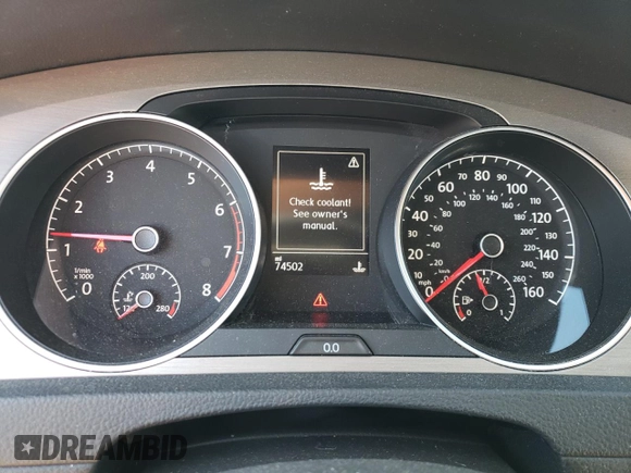 2016 Volkswagen Golf SportWagen TSI S with VIN 3VWC17AU7GM513111, listed as a Copart auction lot 47980684 with 74,502 mi miles. Bid and sale history available at carsss.com. Image 9.